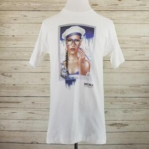 Vtg 80s 90s Luxottica Eyewear Marine Girl Single Stich USA Size Adult Large Rare